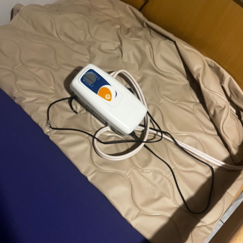 Electric hospital bed with wooden frame, like new