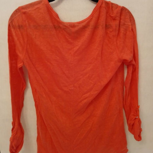 Cecil Orange Coral Long Sleeve Fine Knit Top size M like new
