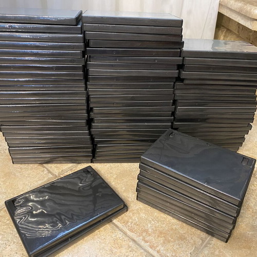 DVD cases pack of 82 like new, single black