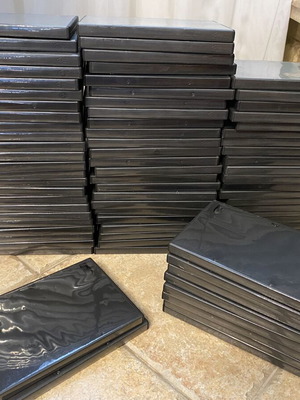 DVD cases pack of 82 like new, single black