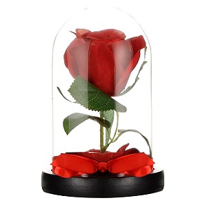 Διακοσμητικός Θόλος Τριαντάφυλλο Κόκκινο 17cm