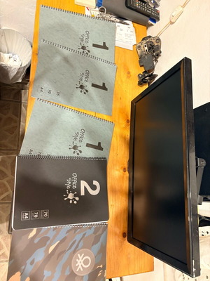 School notebooks new, 3 with 35 sheets, 1 with 70 sheets, 1 khaki with 80 sheets