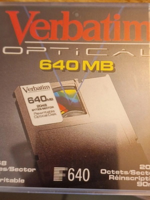 Verbatim Optical 3.5” MO Disk 640MB new sealed