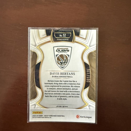 Davis Bertans EuroLeague Select 2025-26 card