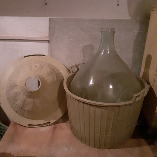 Wine demijohn used 54 Lt with plastic cover