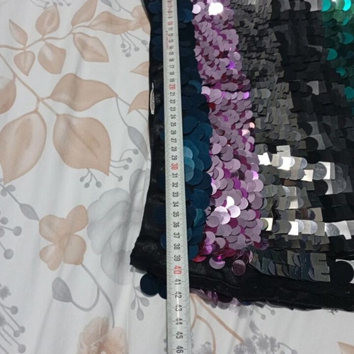 Pinko mini φούστα μεταχειρισμένη, μέγεθος L, πολύχρωμη, λείπουν παγιέτες