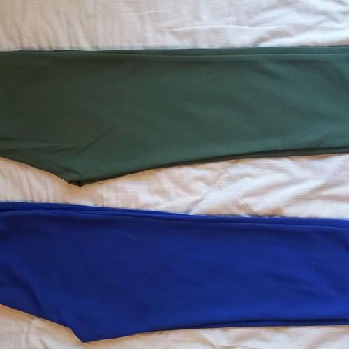 Pants used, pack of 2, size medium, blue and green