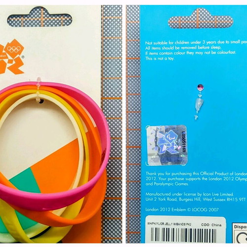 London 2012 silicone wristbands new, set of 4