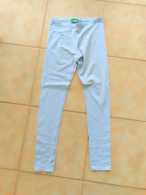 Benetton cotton stretch leggings new, turquoise size 13-14