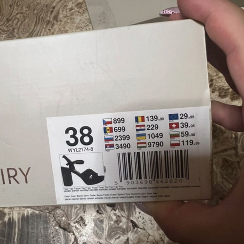 Jenny Fairy black suede platform sandals new, size 38