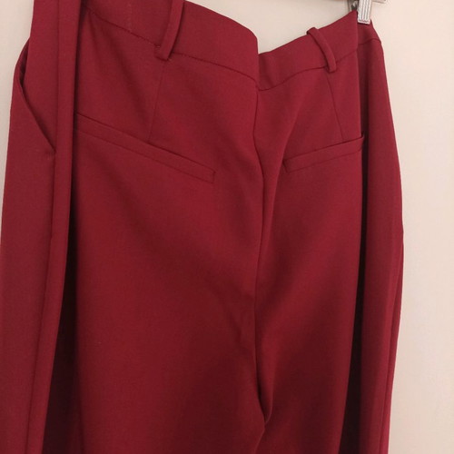 Burgundy suit new with oversized jacket and flared pants size M