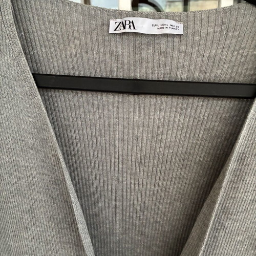 Zara Long Cardigan With Rhinestone Buttons Like New
