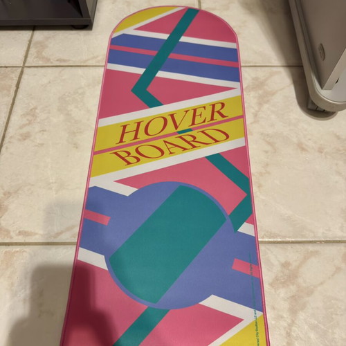 Back to the Future Hoverboard Desk Mat and Coaster set like new