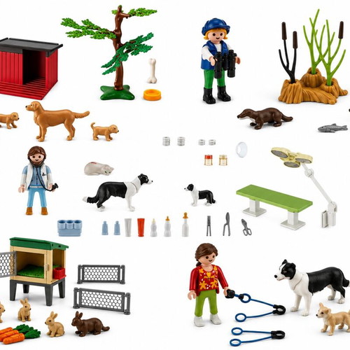 Playmobil Animal-Themed Bundle like new, 5 retired sets