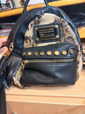 Fullah Sugah mini backpack like new, black and brown