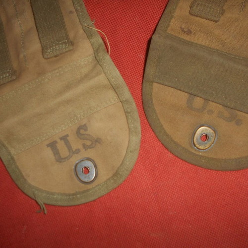 Cannabis waist pouches U.S. Army 1944 used, set of 2
