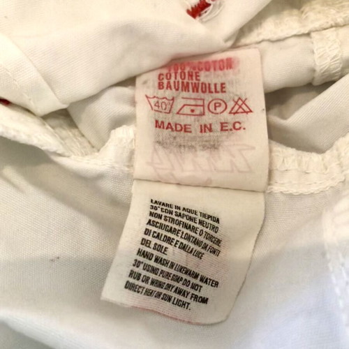 Vintage 90s Chambers White Denim Overall Skirt Size L like new