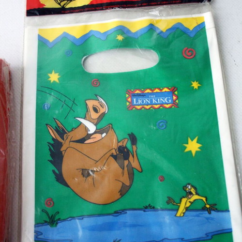 Vintage 90's The Lion King party set 20 paper napkins 7 bags Decorata new