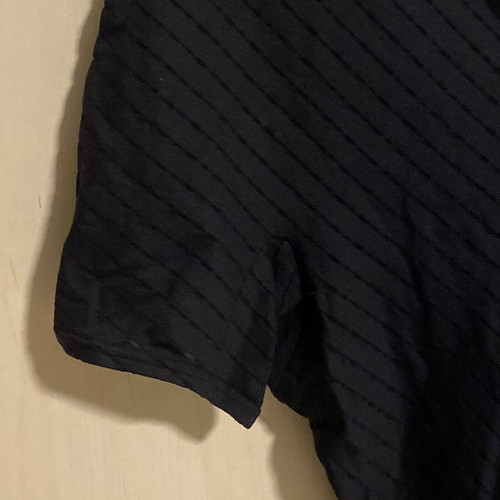 Vogue black elastic blouse with V-neck and zipper