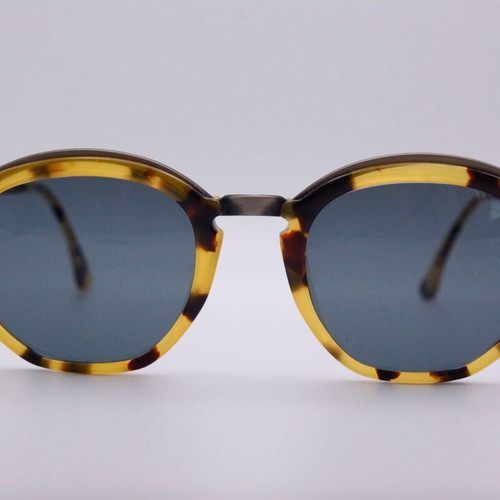 Class Model 5 Sunglasses New Old Stock Made in Italy Gun Metal Tortoise