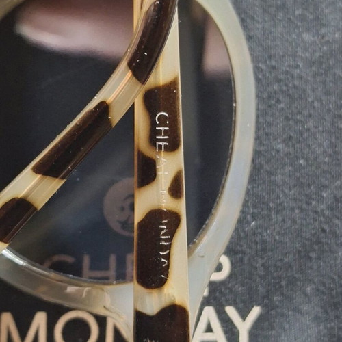 Cheap Monday sunglasses used, leopard print, black and brown