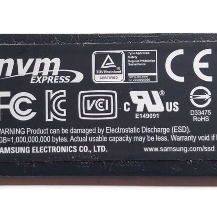 Samsung 960 EVO NVMe M.2 SSD 250GB like new, 2280 size
