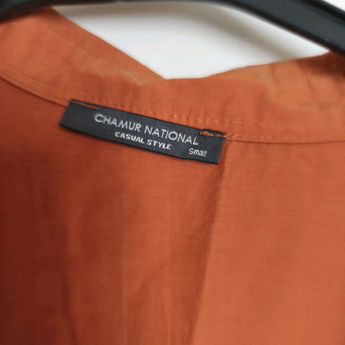 Poplin shirt like new, orange, size S