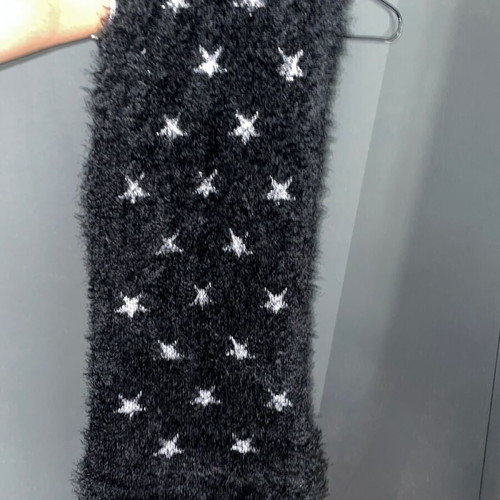 Zara metallic scarf like new, black and silver