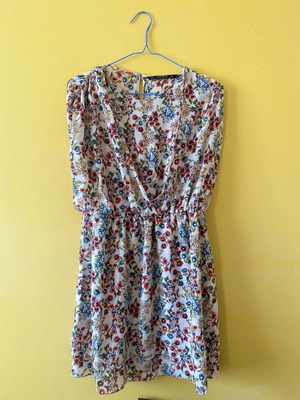 Zara mini floral dress used, multicolor, size M