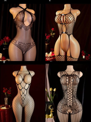 Sexy lingerie set of 4 pieces black, new