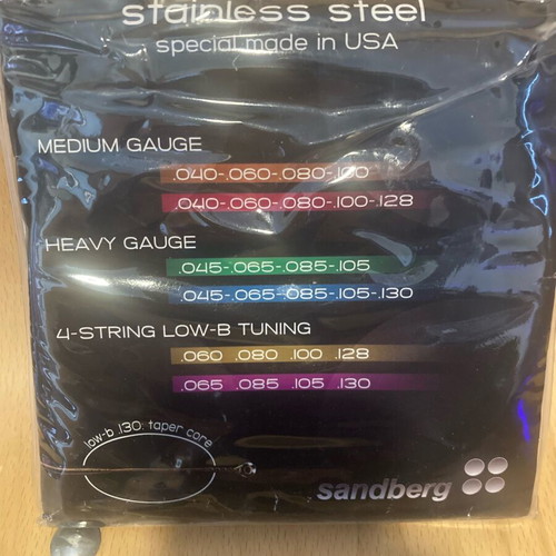 Sandberg string set for 5-string bass new, stainless steel