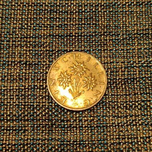 Austria 1 Schilling coin used