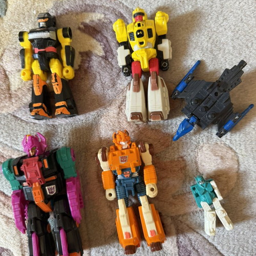 Transformers vintage toys, set of 5 figures