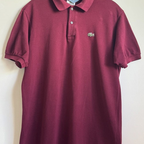 Lacoste Polo Shirt burgundy size L like new, 100% cotton