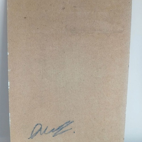 Al Capone painting new, oil on plywood with autograph