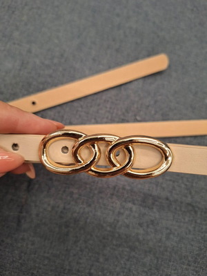 Women's belt, beige, adjustable