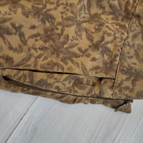 Sisley cotton pants 3/4, fine like silk, green floral