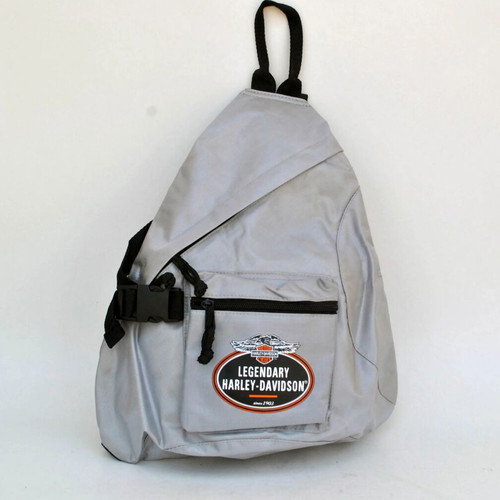 Harley-Davidson Vintage Silver Backpack Y2K Tech New
