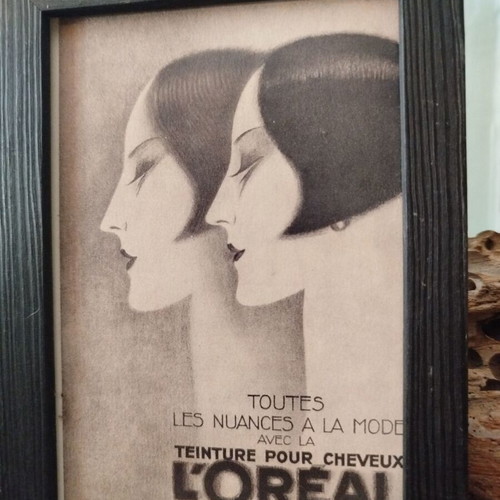 Vintage L'Oreal promotional frame 12x17 like new