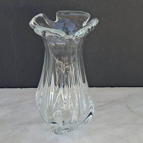 Murano vase transparent like new, 25 x 15 cm