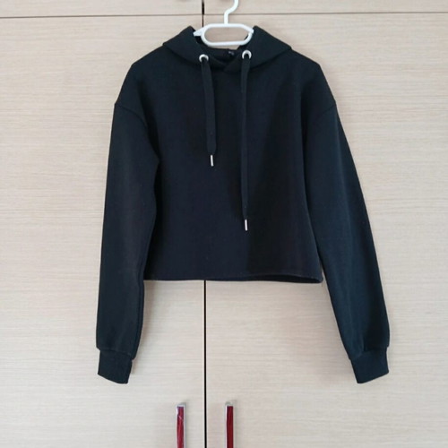 Stradivarius women's hoodie used, black, size S