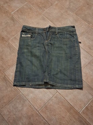 Denim skirt, new, size S 36 8, grey