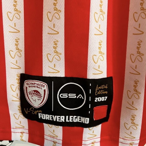 GSA Olympiacos B.C. Anniversary Spanoulis Limited Edition Men's Basketball Jersey new