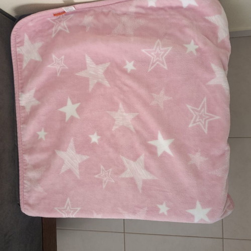 Nef Nef baby cuddle blanket, pink with stars