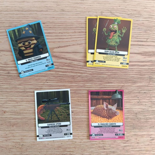 Italian Brainrot Cards used, mixed condition