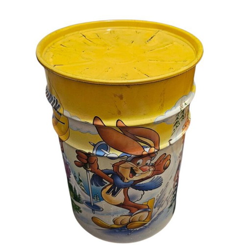 Nesquik metal stool with storage space used