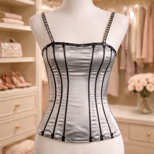 Dolce & Gabbana satin corset new, off white, size 42
