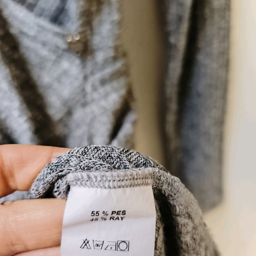 Enzzo Small dress like new, grey wrap design with metal detail