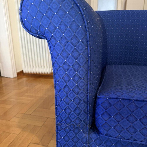 Sofa set used, blue, two-seater and three-seater