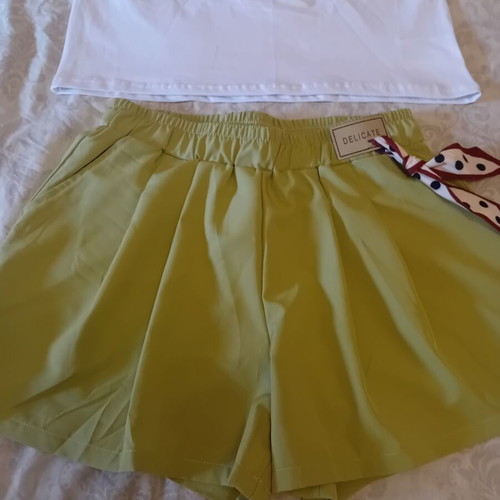 Girls' set for 14 years old, white and green